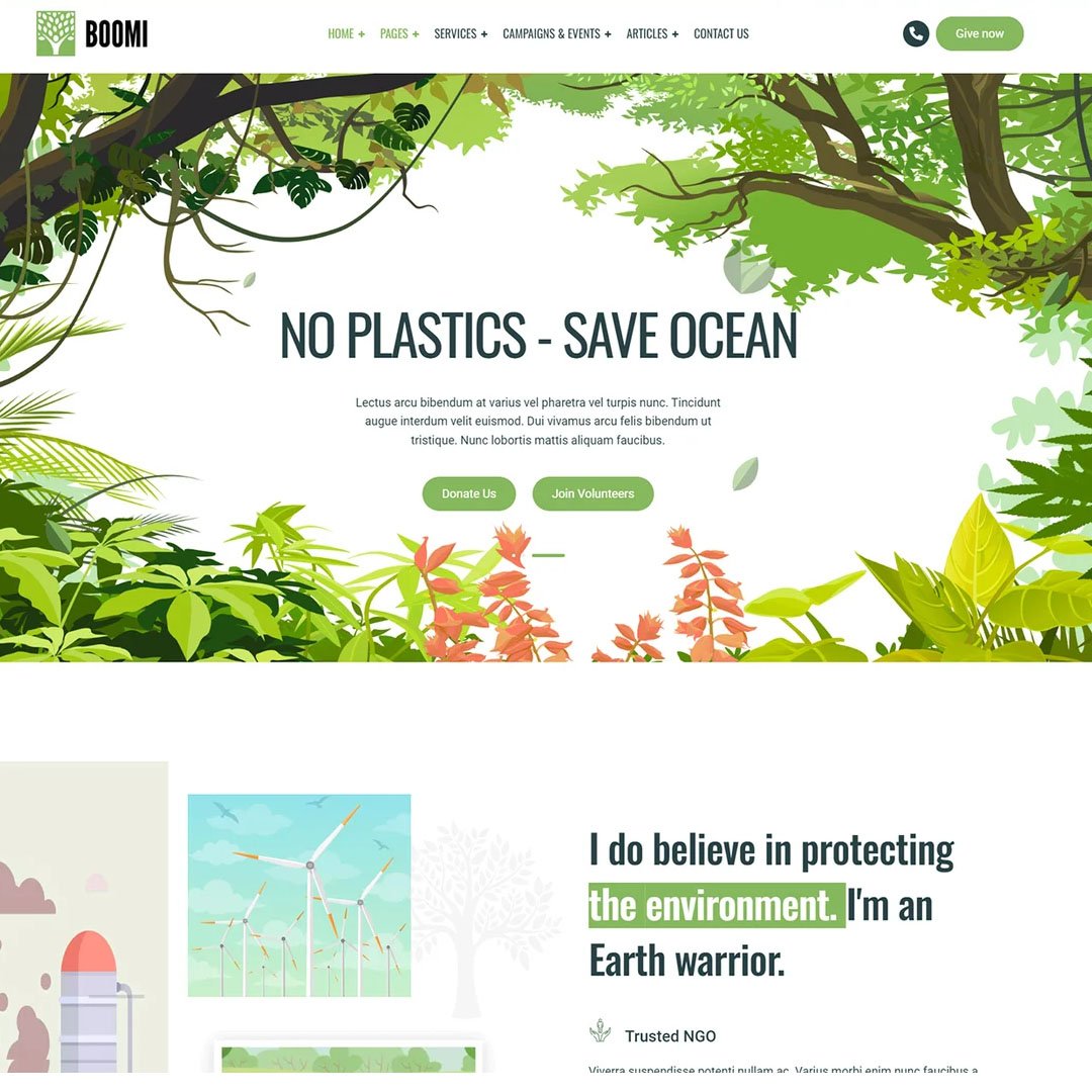 Boomi - Environment & Ecology WordPress Theme