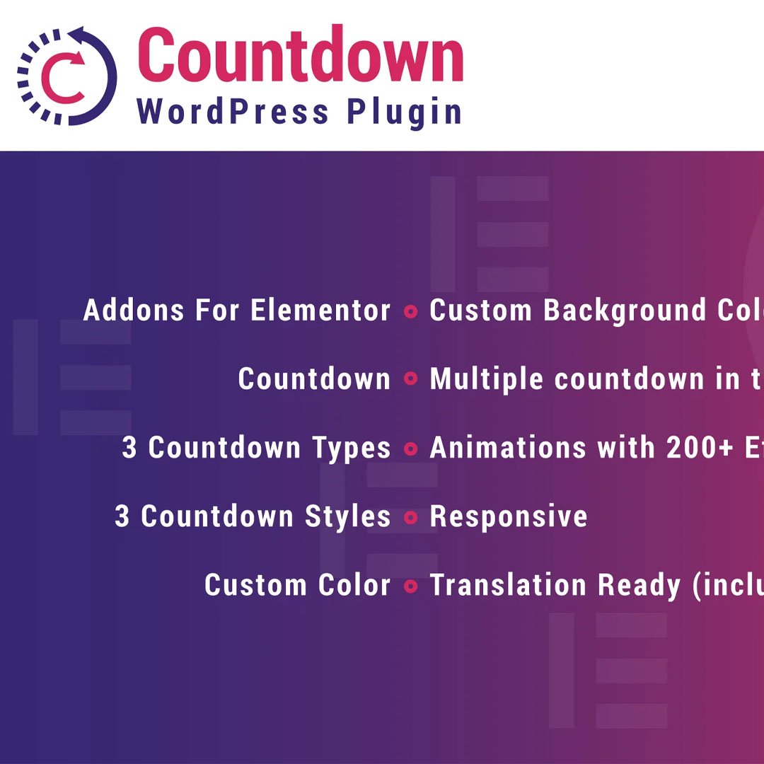 Countdown for Elementor WordPress Plugin